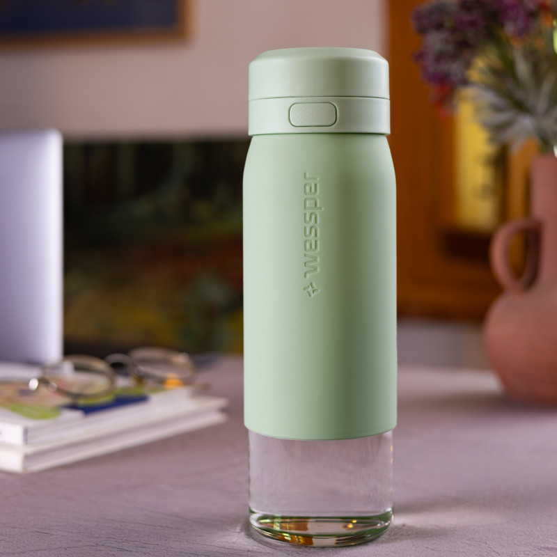Butelka filtrująca Wessper B2 GLASS Actitex™ 0,7 l – Miętowa