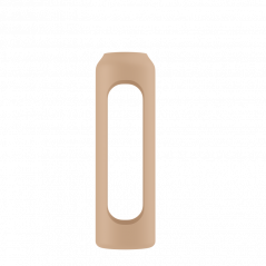 Beżowe etui silikonowe do butelki szklanej Wessper B1 Borosilcate 0,5 l