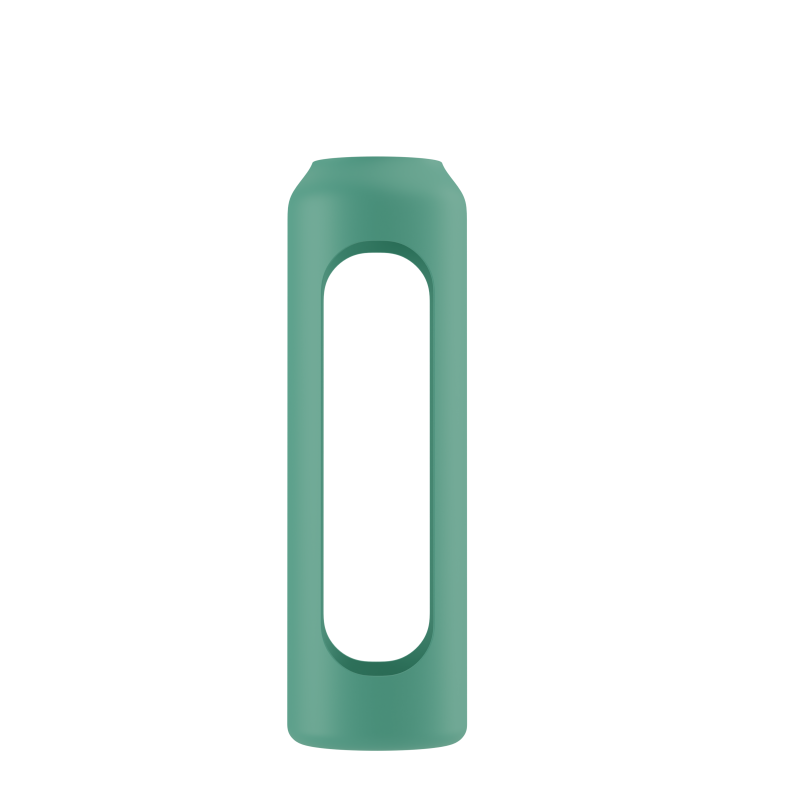 Szmaragdowe etui silikonowe do butelki szklanej Wessper B1 Borosilcate 0,5 l