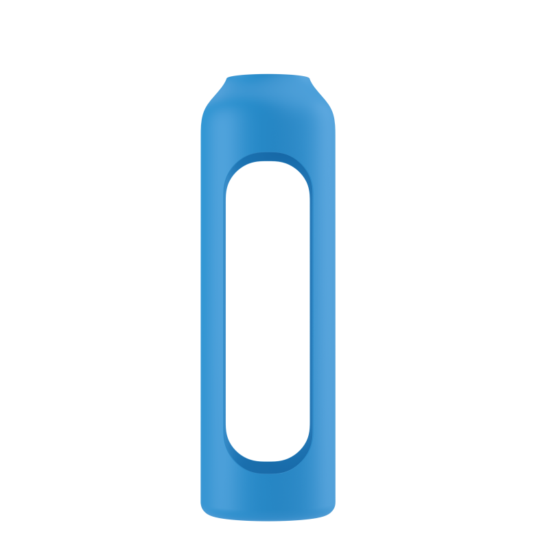 Błękitne etui silikonowe do butelki szklanej Wessper B1 Borosilcate 0,5 l