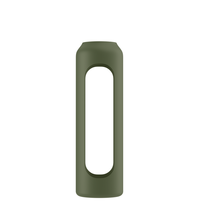 Oliwkowe etui silikonowe do butelki szklanej Wessper B1 Borosilcate 0,5 l