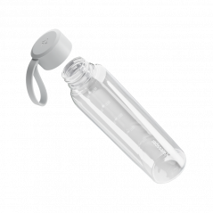 Szklana butelka na wodę 0,5 l Wessper B1 Borosilicate – szczelna, bez BPA, z miarką