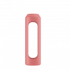 Szklana butelka na wodę 0,5 l Wessper B1 Borosilicate w zestawie z etui silikonowym Coral – szczelna, bez BPA, z miarką