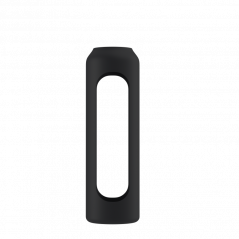 Szklana butelka na wodę 0,5 l Wessper B1 Borosilicate w zestawie z etui silikonowym Black – szczelna, bez BPA, z miarką