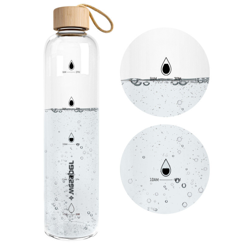 Szklana butelka motywacyjna Wessper ActiveMax Crystalline 1L