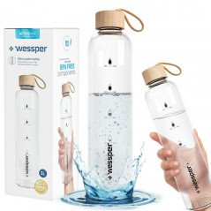 Szklana butelka motywacyjna Wessper ActiveMax Crystalline 1L