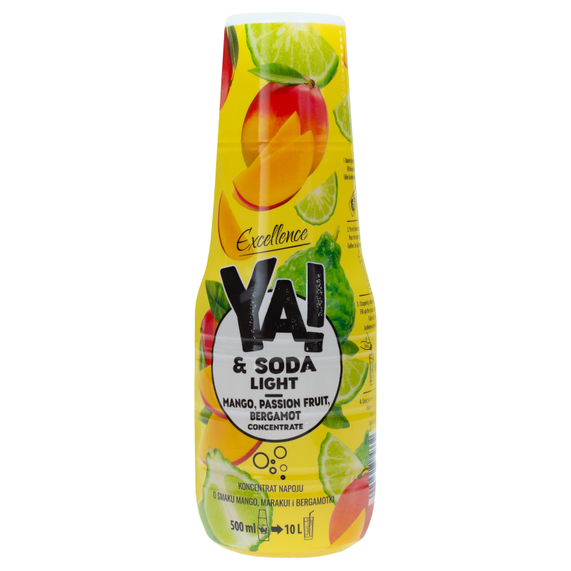Syrop (koncentrat) Ya&Soda Mango, Marakuja, Bergamotka light do saturatora 500 ml