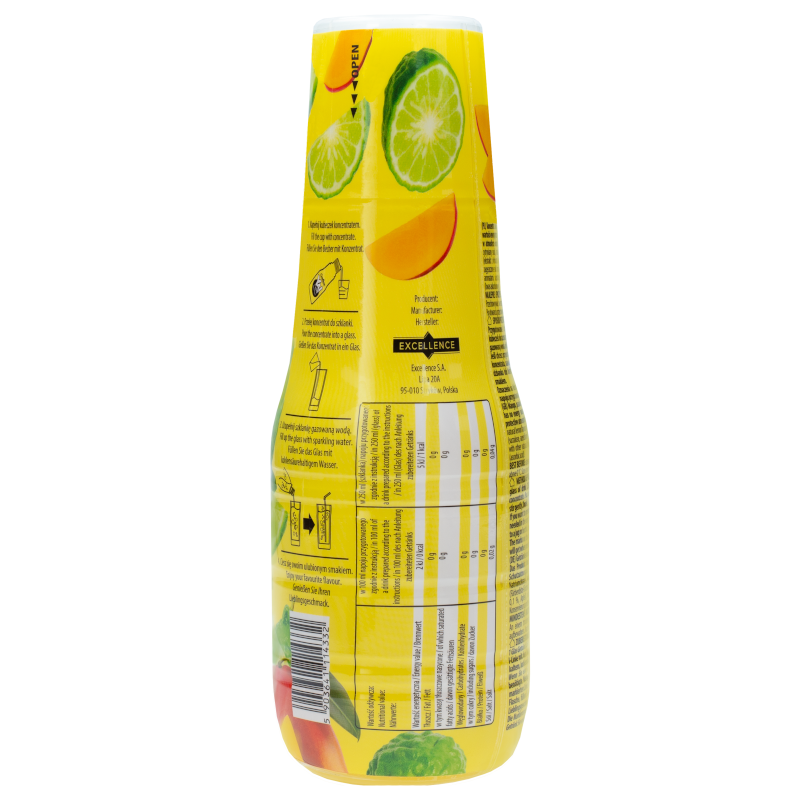 Syrop (koncentrat) Ya&Soda Mango, Marakuja, Bergamotka light do saturatora 500 ml