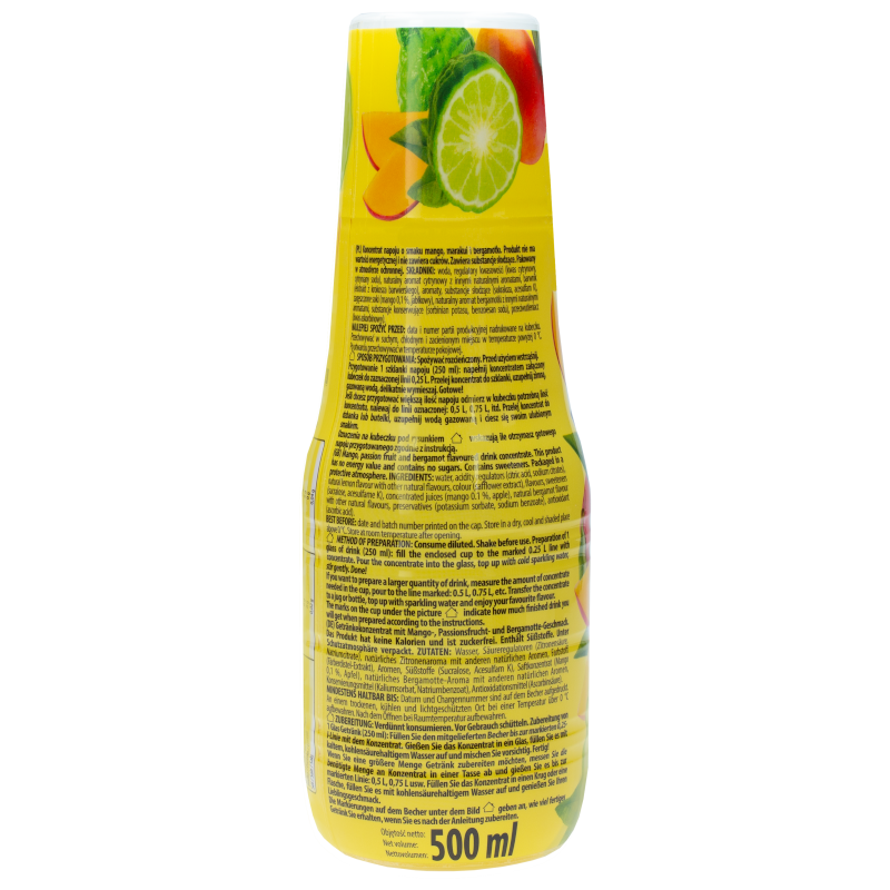 Syrop (koncentrat) Ya&Soda Mango, Marakuja, Bergamotka light do saturatora 500 ml