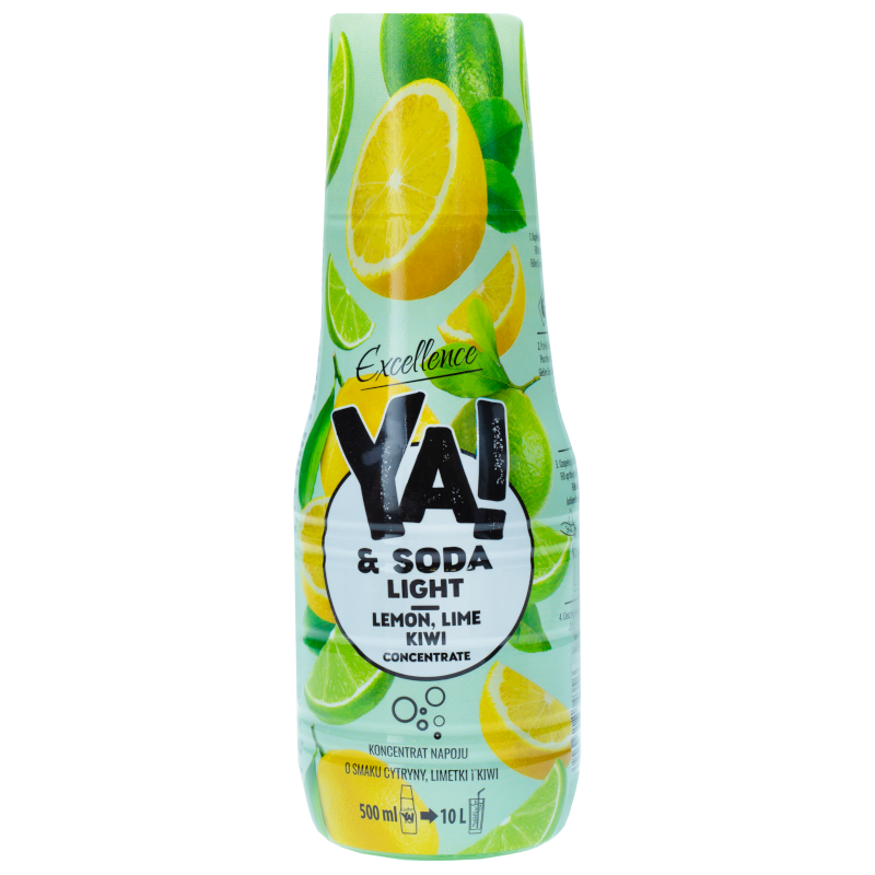 Syrop (koncentrat) Ya&Soda Cytryna, Limetka i Kiwi Light do saturatora 500 ml