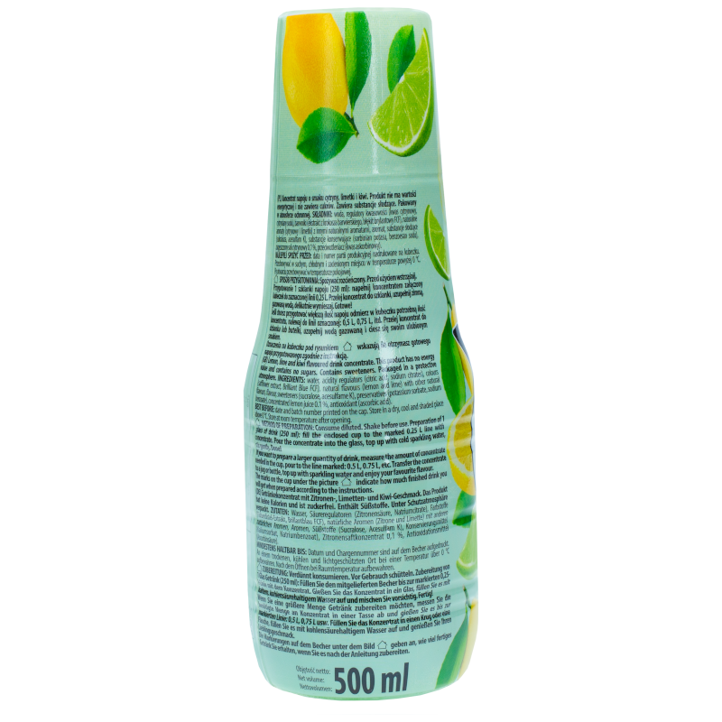 Syrop (koncentrat) Ya&Soda Cytryna, Limetka i Kiwi Light do saturatora 500 ml
