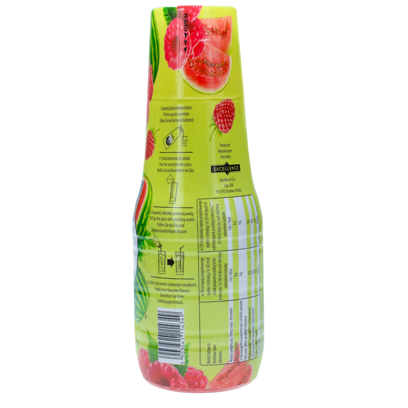 Syrop (koncentrat) Ya&Soda Malina, Smoczy Owoc, Arbuz Light do saturatora 500 ml