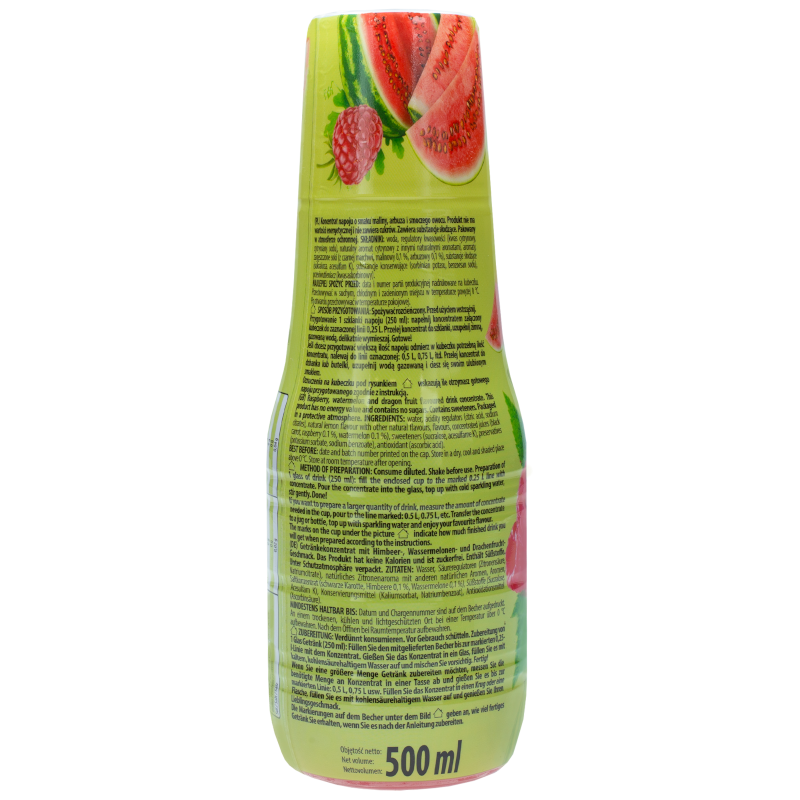 Syrop (koncentrat) Ya&Soda Malina, Smoczy Owoc, Arbuz Light do saturatora 500 ml