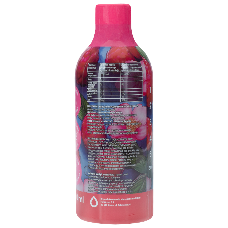 Syrop (koncentrat) Malina i Dzika Róża do saturatora Dafi Pushair 500 ml
