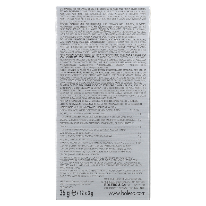 Napój w proszku Bolero Sticks  Aloe Vera Pomegrenade bez cukru - 12 x 3 g