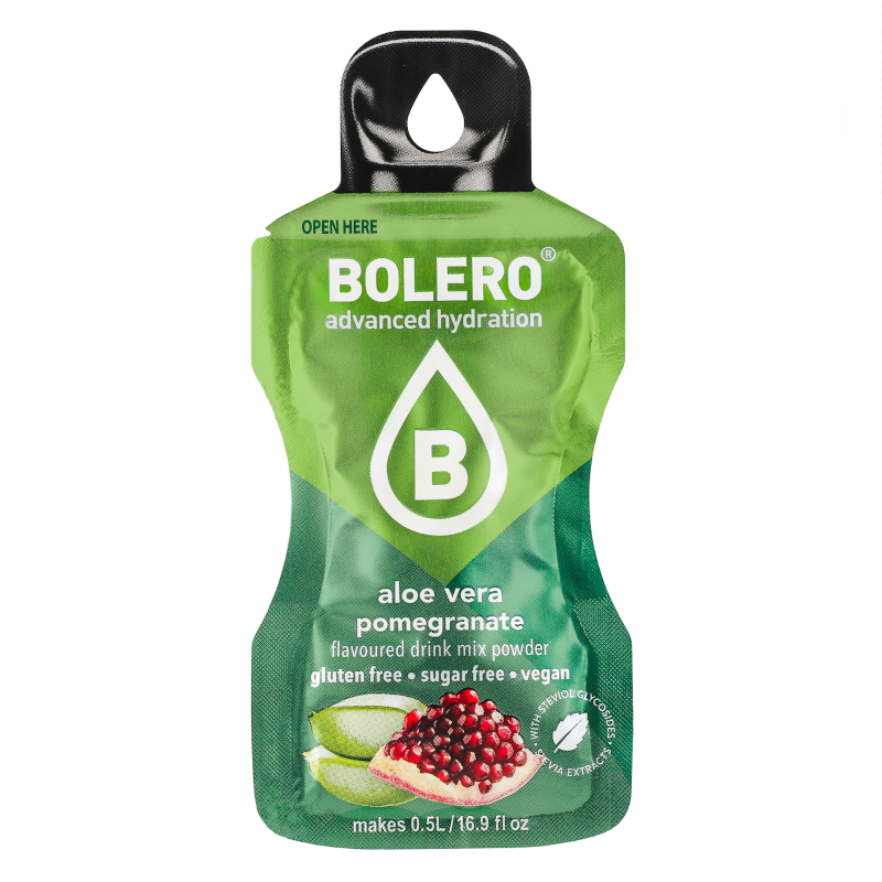 Napój w proszku Bolero Sticks Aloe Vera Pomegranate (aloes z granatem) ze stewią 12 x 3 g