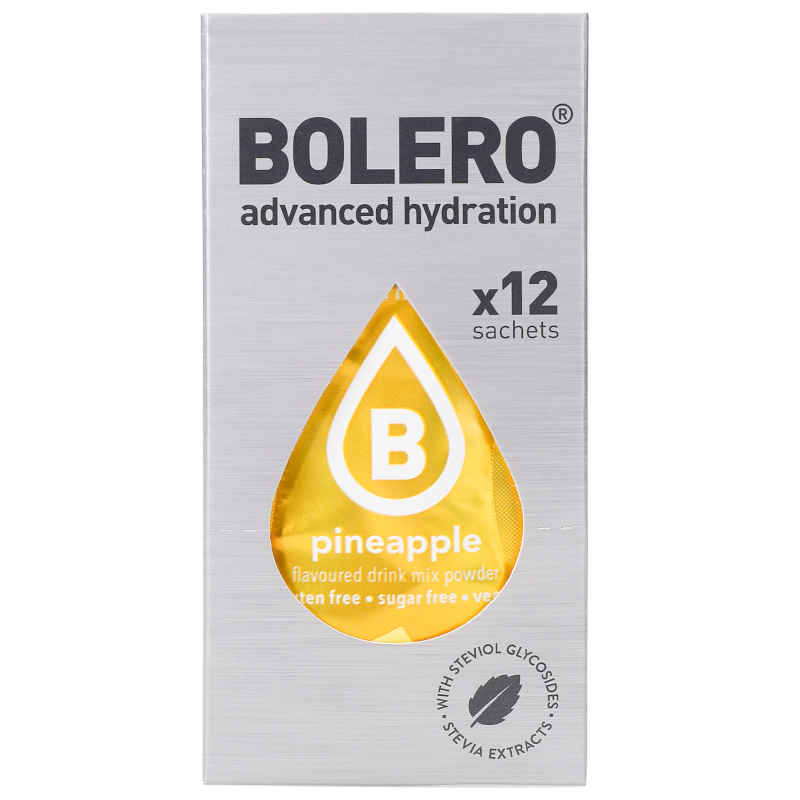Napój w proszku Bolero Sticks Pineapple bez cukru - 12 x 3 g