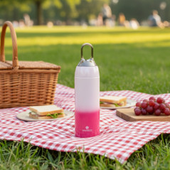 Butelka termiczna Santeco Yoga Slim różowa 380 ml
