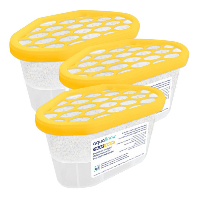 Pochłaniacze wilgoci Aquafloow Filler Lemon o zapachu cytrynowym 3x400ml