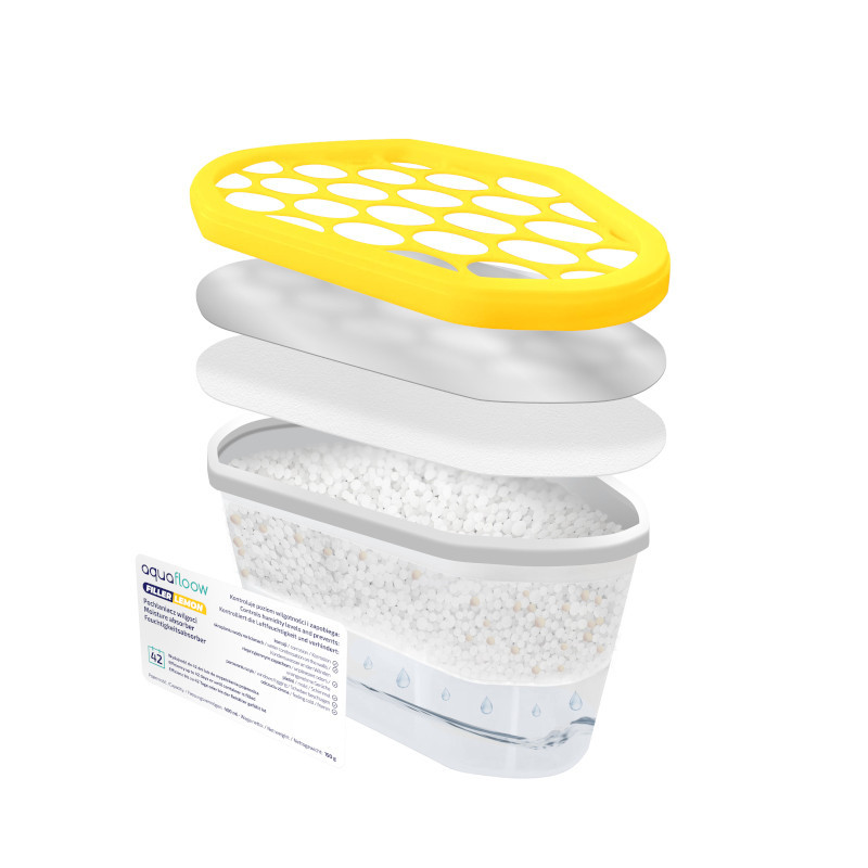 Pochłaniacze wilgoci Aquafloow Filler Lemon o zapachu cytrynowym 8x400ml Pochłaniacze wilgoci Aquafloow Filler Lemon o zapachu cytrynowym 8x400ml