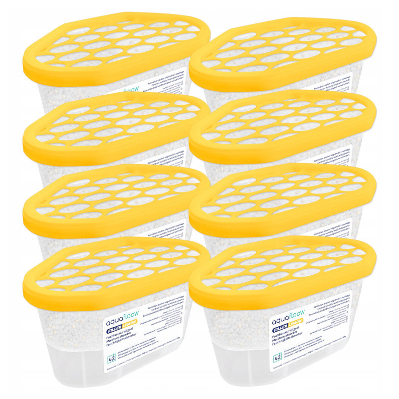 Pochłaniacze wilgoci Aquafloow Filler Lemon o zapachu cytrynowym 8x400ml