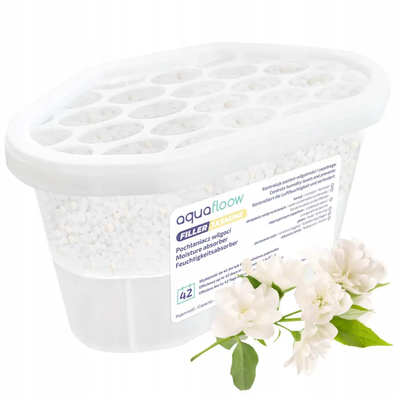 Pochłaniacze wilgoci Aquafloow Filler Jasmine o zapachu jaśminu 3x400ml Pochłaniacze wilgoci Aquafloow Filler Jasmine o zapachu jaśminu 3x400ml