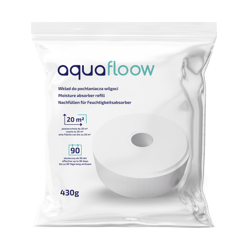 Tabletki (wkłady) uniwersalne do pochłaniacza wilgoci Aquafloow 4x430g Tabletki (wkłady) uniwersalne do pochłaniacza wilgoci Aquafloow 4x430g