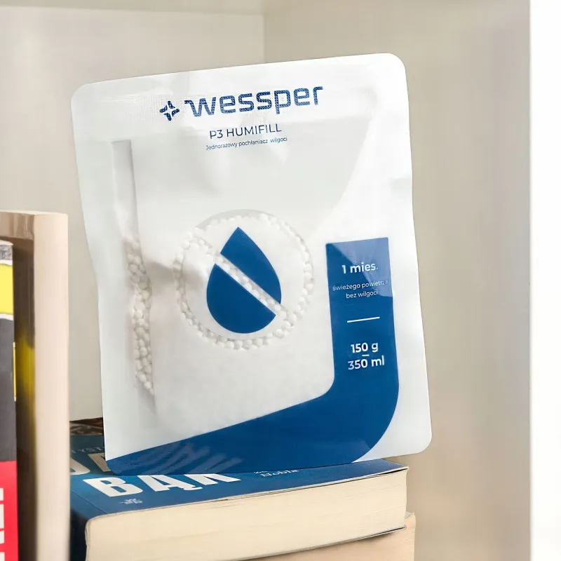 Jednorazowy pochłaniacz wilgoci Wessper P3 Humifill 9x150 g Jednorazowy pochłaniacz wilgoci Wessper P3 Humifill 9x150 g