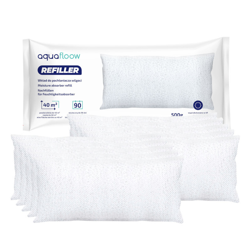 Wkłady do pochłaniacza wilgoci AquaFloow Refiller 10x500g