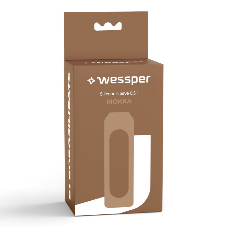 Mokka etui silikonowe do butelki szklanej Wessper B1 Borosilcate 0,5 l