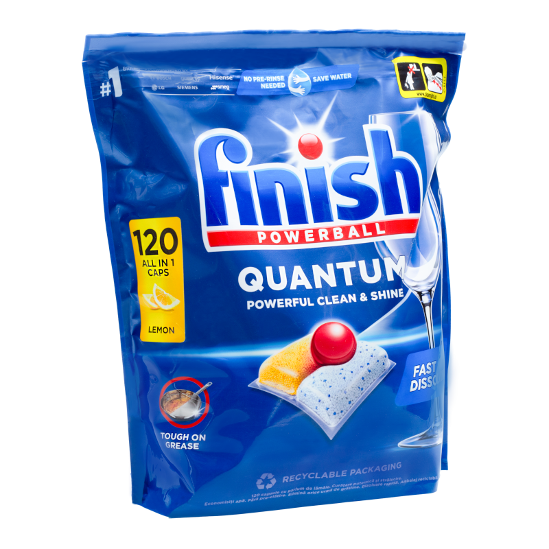 Kapsułki do zmywarki Finish Quantum All In 1 Lemon (cytrynowe) 120 szt.