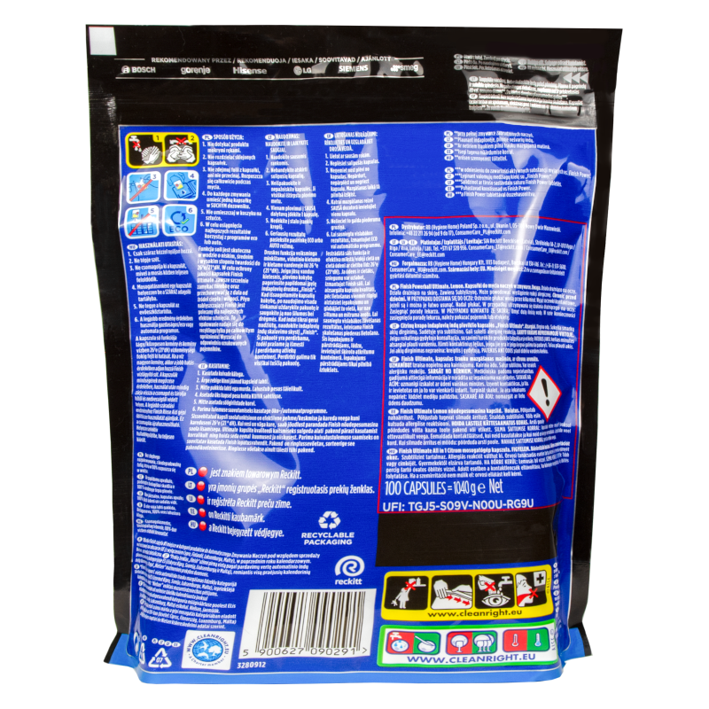 Kapsułki do zmywarki Finish Ultimate Plus All In 1 Lemon (cytrynowe) 100 szt. Kapsułki do zmywarki Finish Ultimate Plus All In 1 Lemon (cytrynowe) 100 szt.