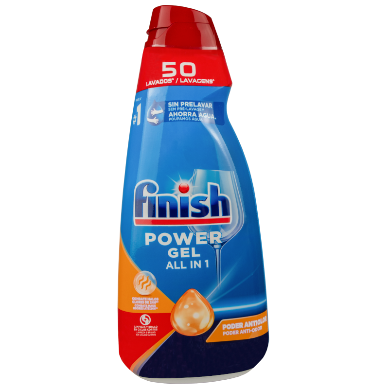 Finish All-in-1 Max Power Gel - żel do mycia naczyń w zmywarce, pomarańczowy 1000 ml
