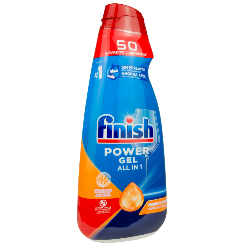 Finish All-in-1 Max Power Gel - żel do mycia naczyń w zmywarce, pomarańczowy 1000 ml