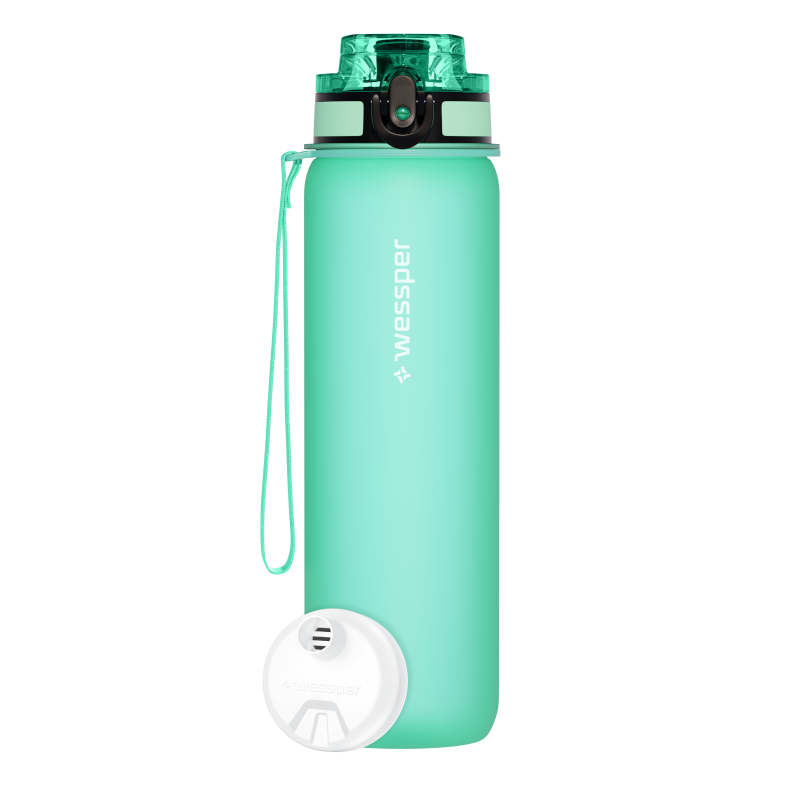 Butelka filtrująca Wessper B4 500 ml Tritan BPA Free miętowa – bidon z filtrem do wody