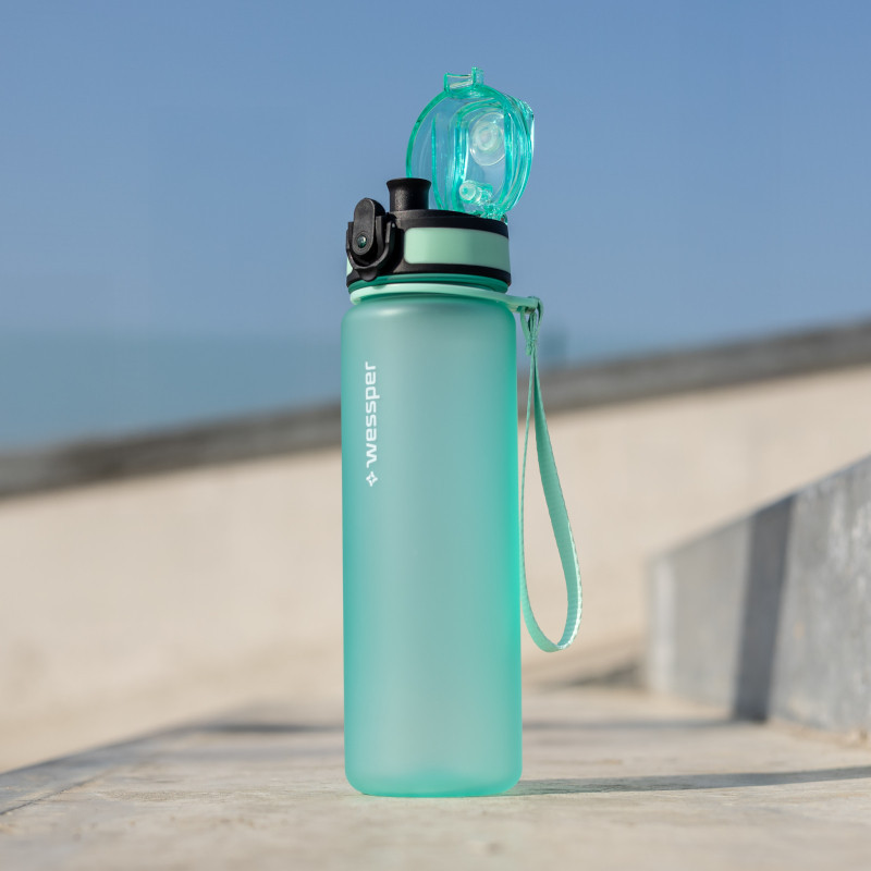 Butelka filtrująca Wessper B4 500 ml Tritan BPA Free miętowa – bidon z filtrem do wody