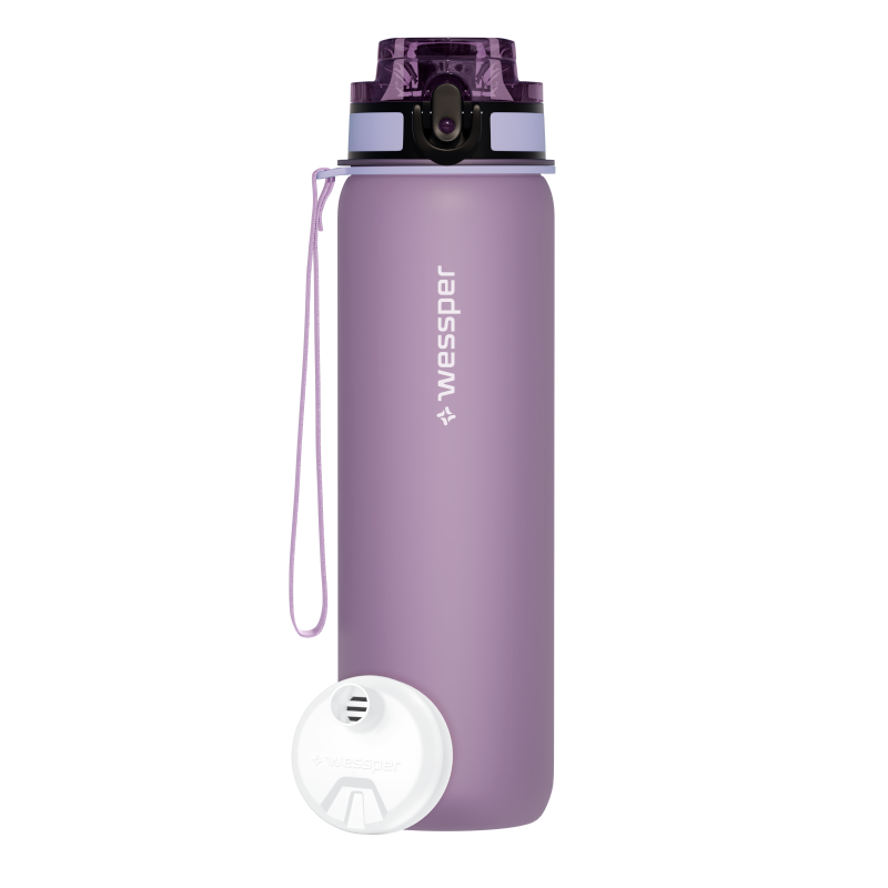 Butelka filtrująca Wessper B4 500 ml Tritan BPA Free lawendowa – bidon z filtrem do wody
