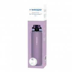 Butelka filtrująca Wessper B4 500 ml Tritan BPA Free lawendowa – bidon z filtrem do wody
