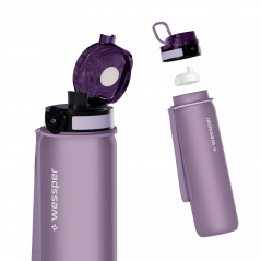 Butelka filtrująca Wessper B4 500 ml Tritan BPA Free lawendowa – bidon z filtrem do wody
