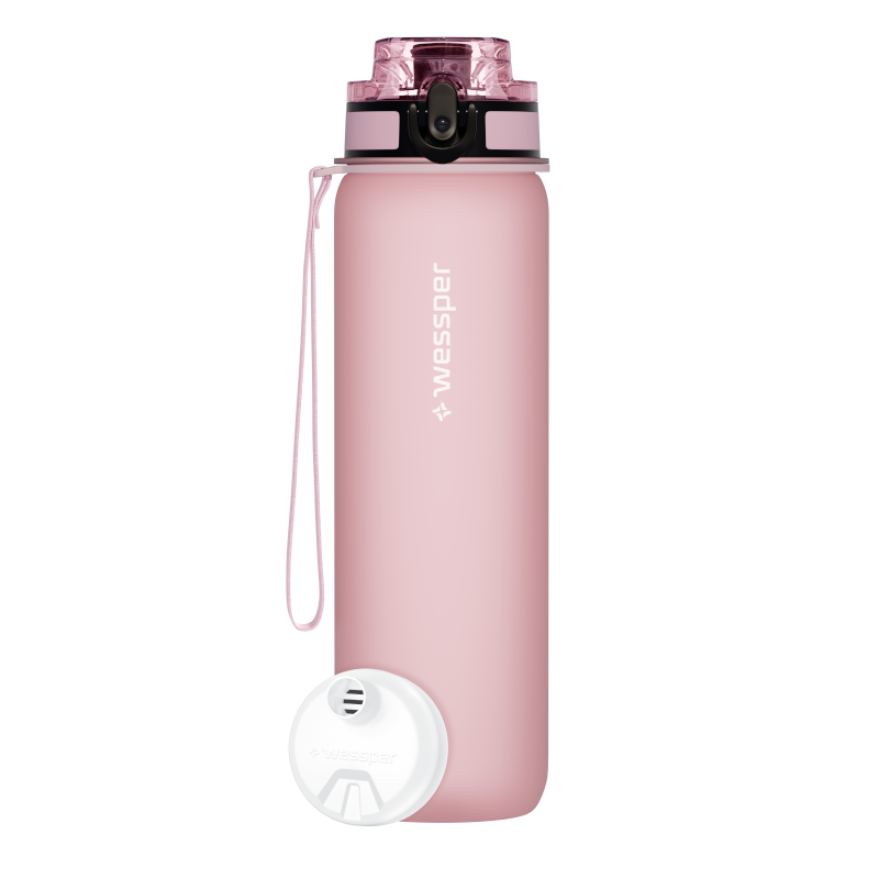 Butelka filtrująca Wessper B4 500 ml Tritan BPA Free różowa – bidon z filtrem do wody