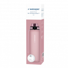 Butelka filtrująca Wessper B4 500 ml Tritan BPA Free różowa – bidon z filtrem do wody