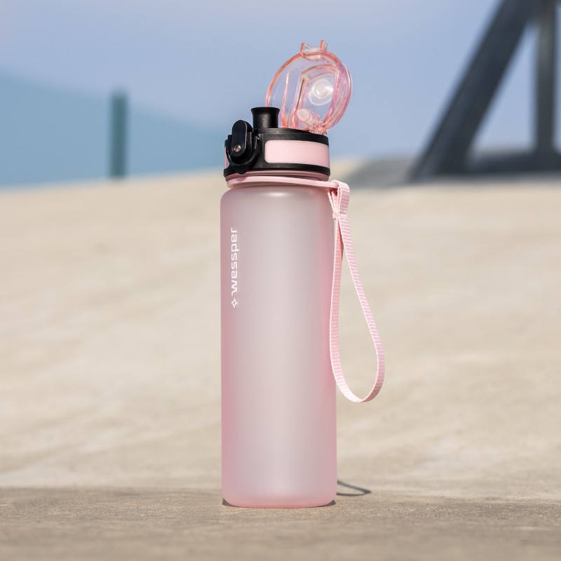Butelka filtrująca Wessper B4 500 ml Tritan BPA Free różowa – bidon z filtrem do wody