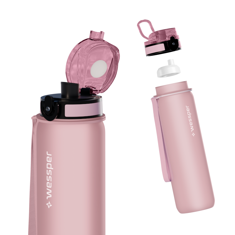 Butelka filtrująca Wessper B4 500 ml Tritan BPA Free różowa – bidon z filtrem do wody