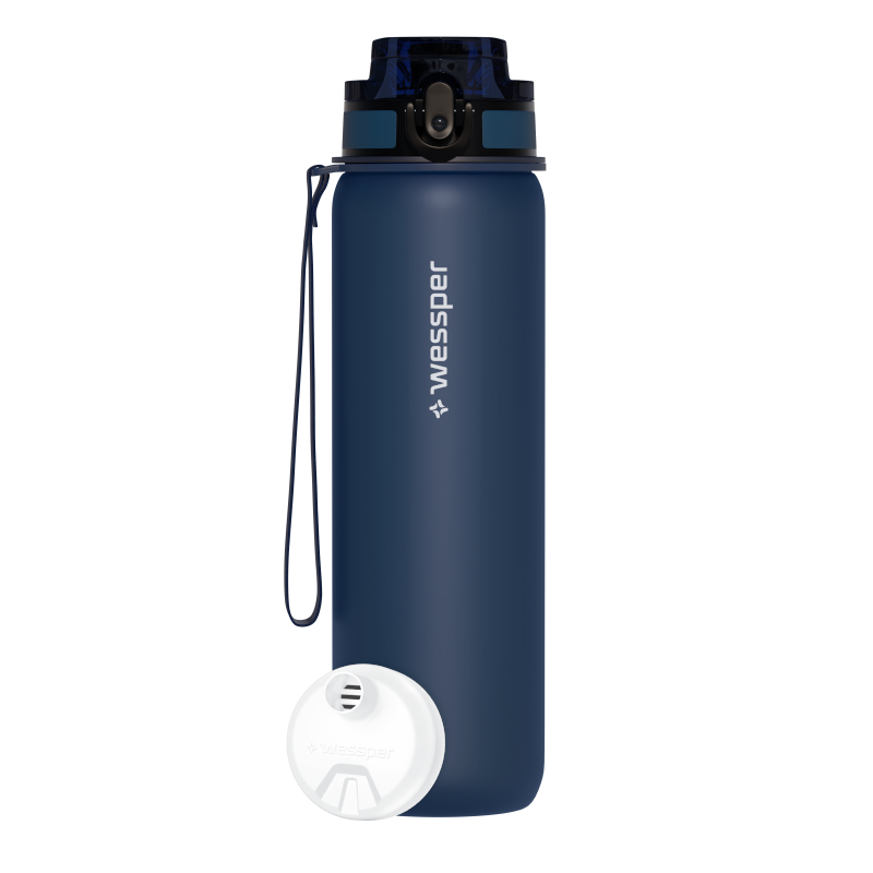 Butelka filtrująca Wessper B4 500 ml Tritan BPA Free niebieska – bidon z filtrem do wody