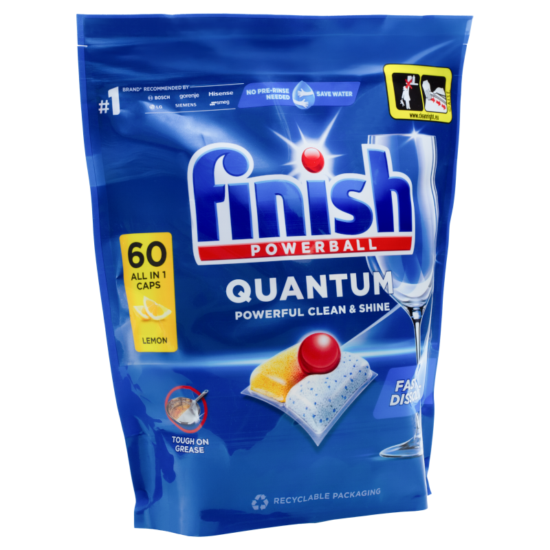Kapsułki do zmywarki Finish Quantum All In 1 Lemon (cytrynowe) 60 szt.