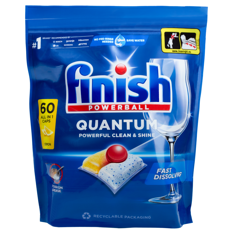 Kapsułki do zmywarki Finish Quantum All In 1 Lemon (cytrynowe) 60 szt.