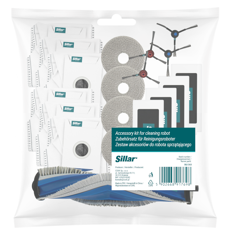 Zestaw akcesoriów do robota sprzątającego (19 elementów) kompatybilny z ECOVACS Deebot T30 PRO OMNI / T30 OMNI