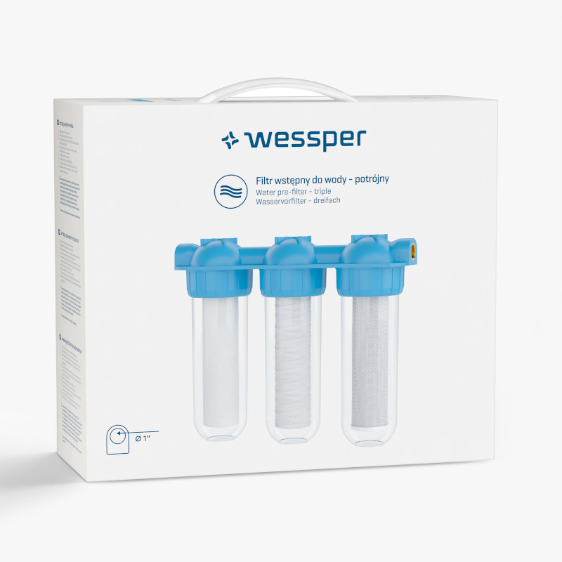 Wessper TripleMax 1'' - trójstopniowy system narurowy oczyszczania wody