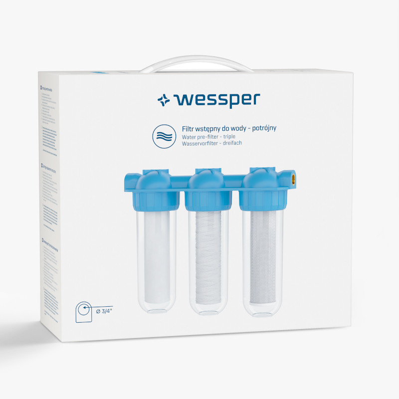 Wessper TripleMax 3/4'' - trójstopniowy system narurowy oczyszczania wody