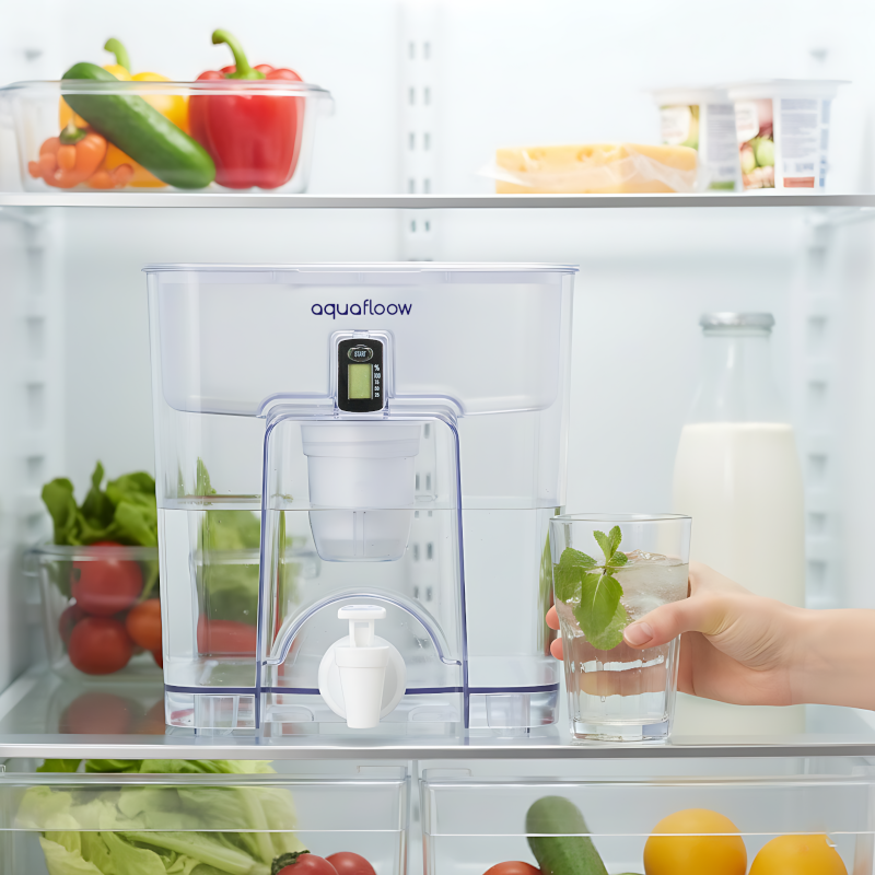 Dystrybutor wody Aquafloow Hydro Feeder 9,5 l w zestawie z 10 wkładami filtrującymi Aquafloow Maxi